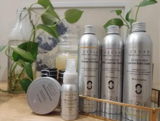 Oscar riutilizza il packaging per un'industria cosmetica sostenibile