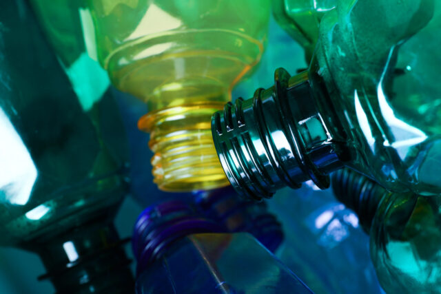 Bottle of plastic
